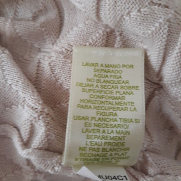 Sigrid Olsen Open Cardigan Womens Small Beige Knit Embroidered Neckline Tie - Picture 12 of 12